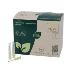 Vetnordic Enjektör İğnesi (19G x 5/8) 1,1x16 mm (100 Adet) Krem