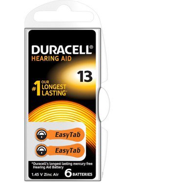 Duracell 13 Numara İşitme Cihazı Pili 6'lı