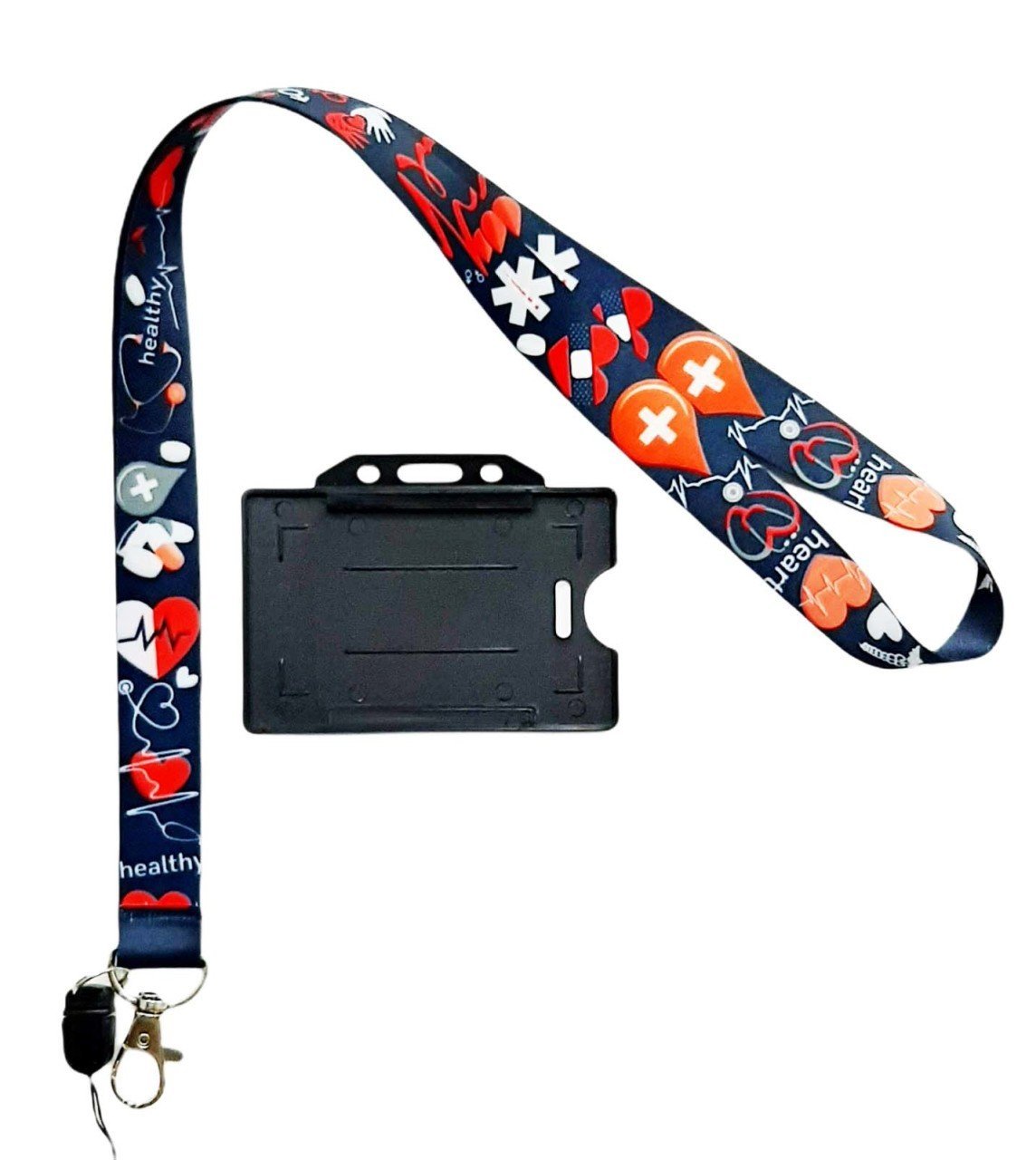 Kalp Desenli Yaka Kart Askısı