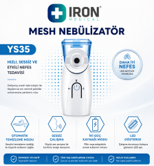 IRON Mesh Taşınabilir Nebulizatör YS35