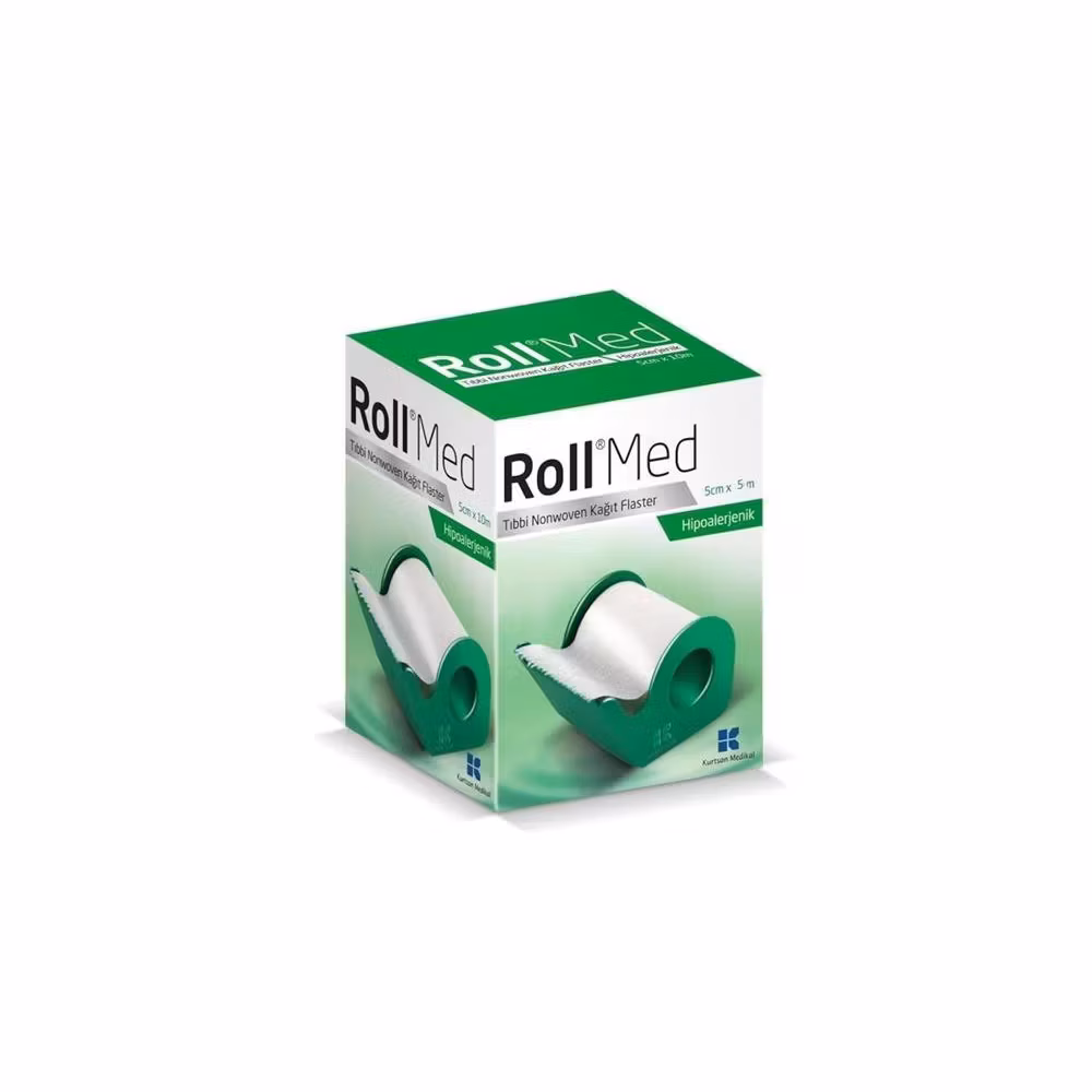 Roll Med Hipoalerjenik Nonwoven Kağıt Flaster 5cm x 5m