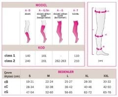 Medi 240-5/K Duomed CCL2 Dizaltı Burnu Kapalı Siyah Varis Çorabı