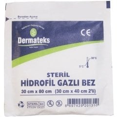 Dermateks Steril Hidrofil Gazlı Bez Spanç 30 × 80 cm 1 Adet