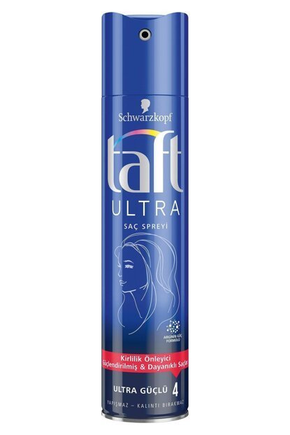 Taft Ultra Saç Spreyi Ultra Güçlü 4 Kirlilik Önleyici 250 ML