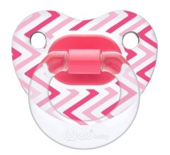 Wee Baby Şeffaf Desenli Damaklı Emzik No:1 (0-6 Ay) - Mor