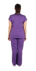 Dr. Elastik Likralı Bayan Cerrahi Nöbet Takımı Mor