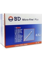 Bd Micro-Fine Plus 0,5 ml İnsulin Enjektörü 10 Adet (30G x 8mm)