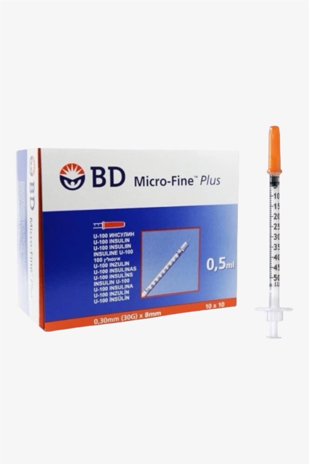 Bd Micro-Fine Plus 0,5 ml İnsulin Enjektörü 10 Adet (30G x 8mm)