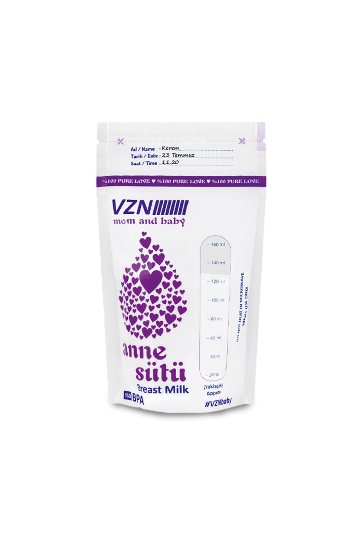 VZN Anne Sütü Saklama Poşeti