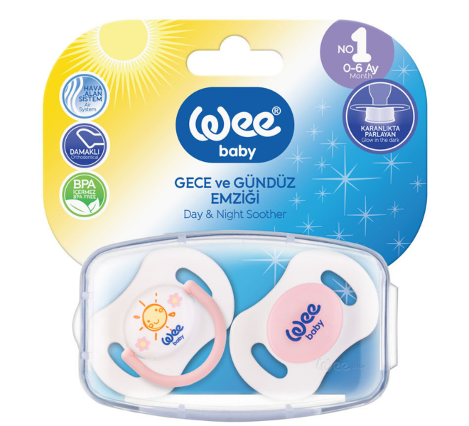 Wee Baby 2'li Gece Gündüz Emzik No:1 (0-6 Ay)
