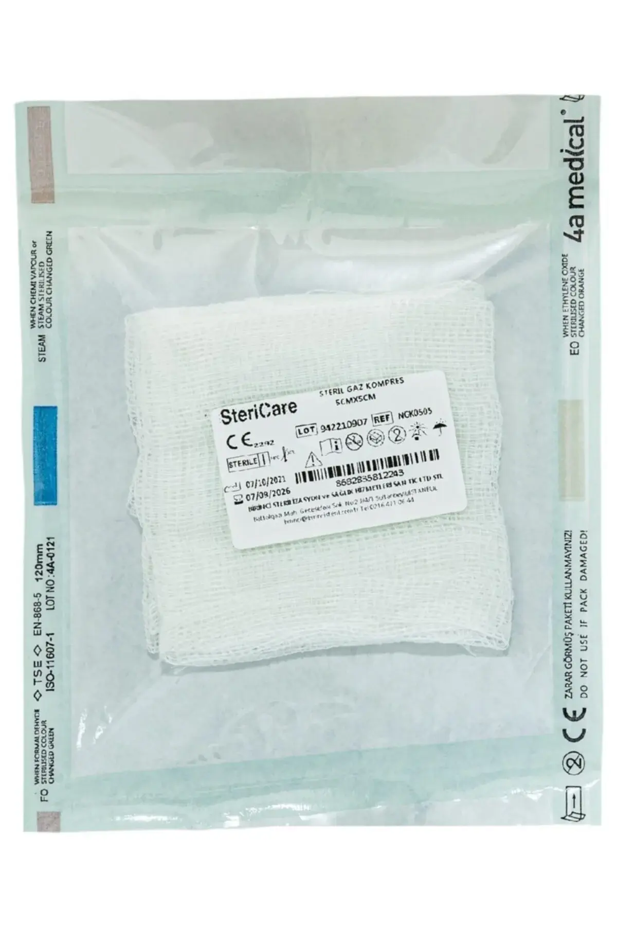 Stericare Gaz Kompres Steril Spanç 7.5 X 7.5