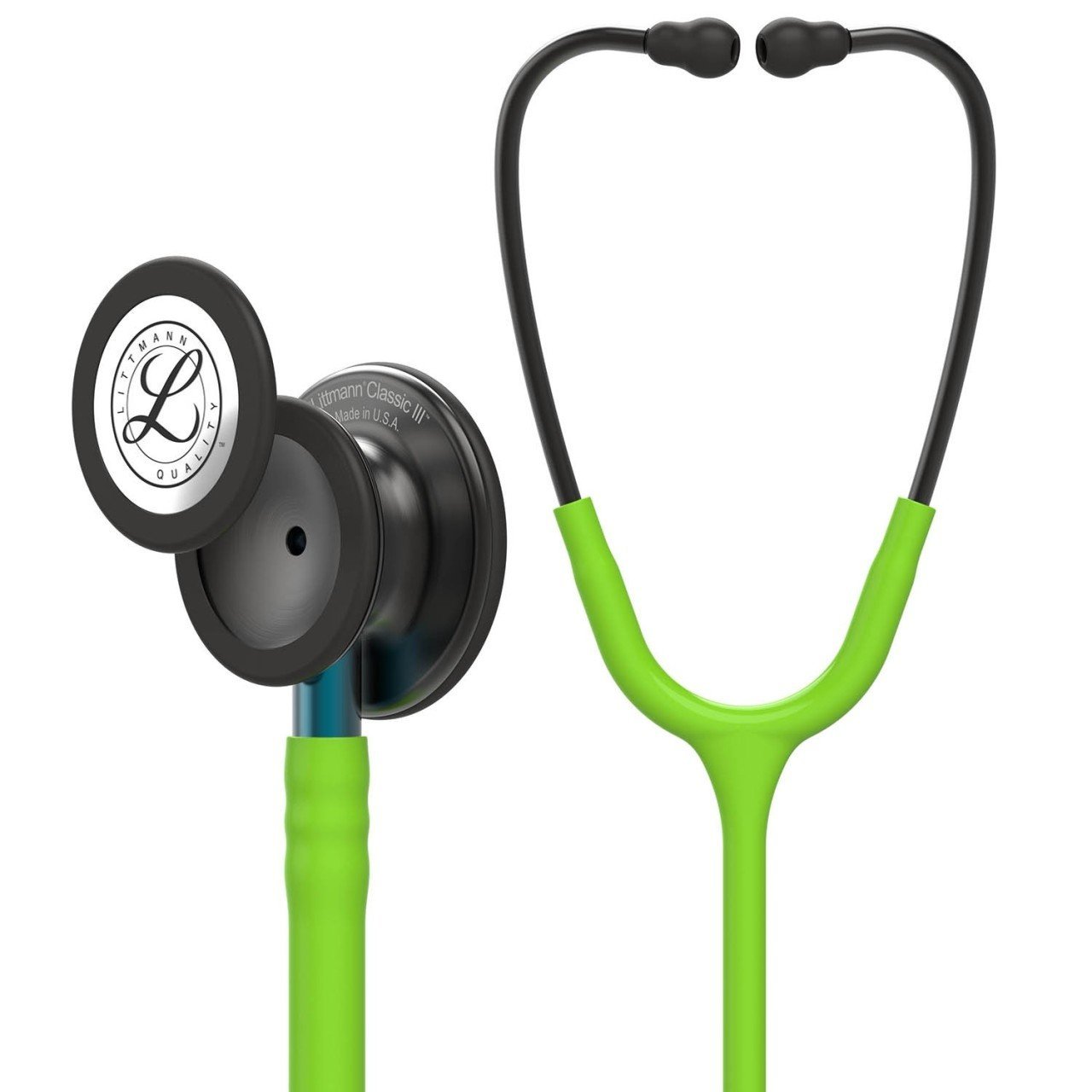 3M Littmann Classic III Stetoskop 5875 Siyah Dinleme Çanı 27 inç Lime Hortum