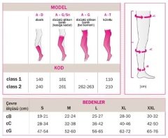 Medi 140-A Duomed CCL1 Dizaltı-Burnu Açık Ten Varis Çorabı