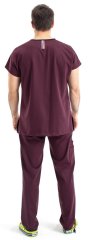 Dr Greys Model Likralı Pamuklu Erkek Bordo Takım