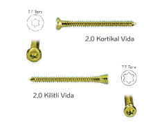 Titanyum Ø 2,0 mm Kortikal Vida - 1 Adet