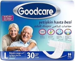 Goodcare Bel Bantlı Hasta Bezi 30 Adet L