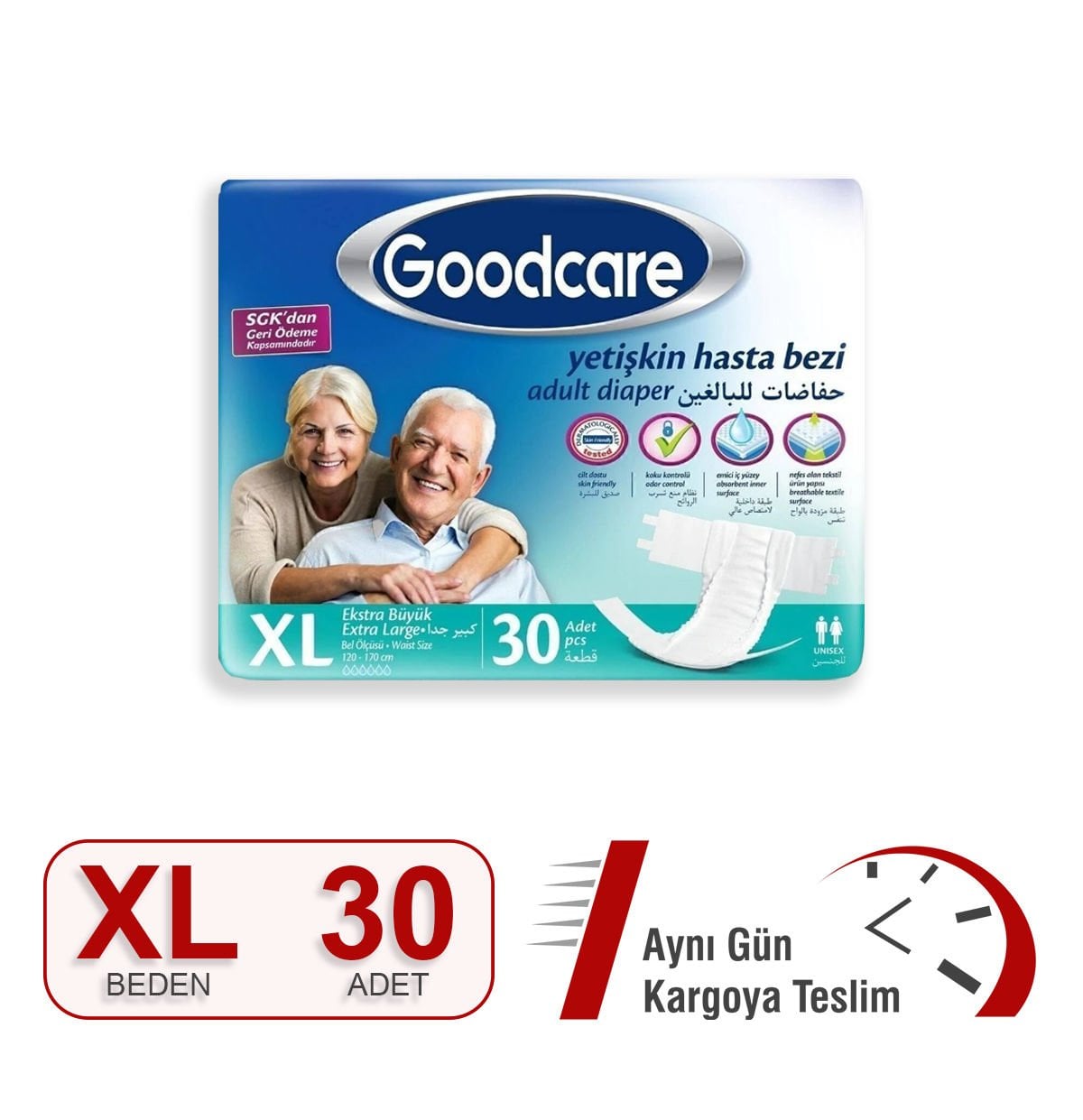 Goodcare Bel Bantlı Hasta Bezi 30 Adet XL