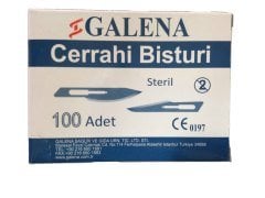 Galena Karbon Çelik Cerrahi Bisturi Ucu 100 lü
